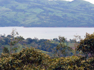 The lake view from one of the building sites.